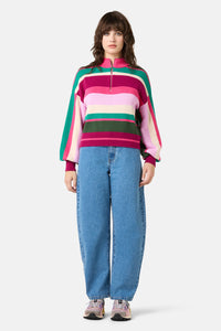 Gorman NZ - Sporty Stripe Jumper - pink