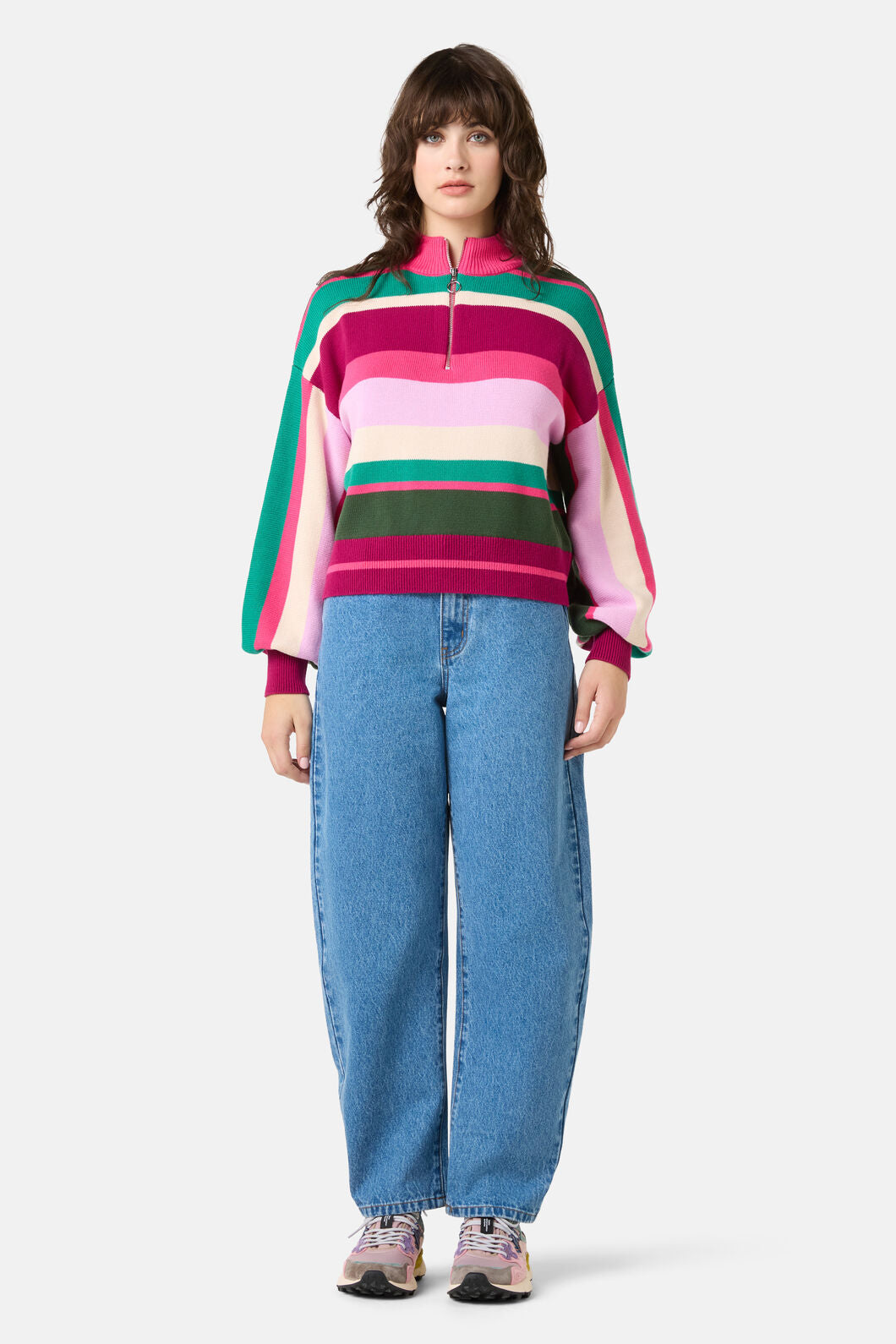 Gorman NZ - Sporty Stripe Jumper - pink