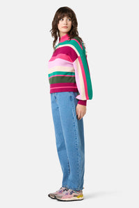 Gorman NZ - Sporty Stripe Jumper - pink