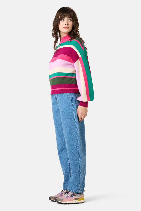 Gorman NZ - Sporty Stripe Jumper - pink