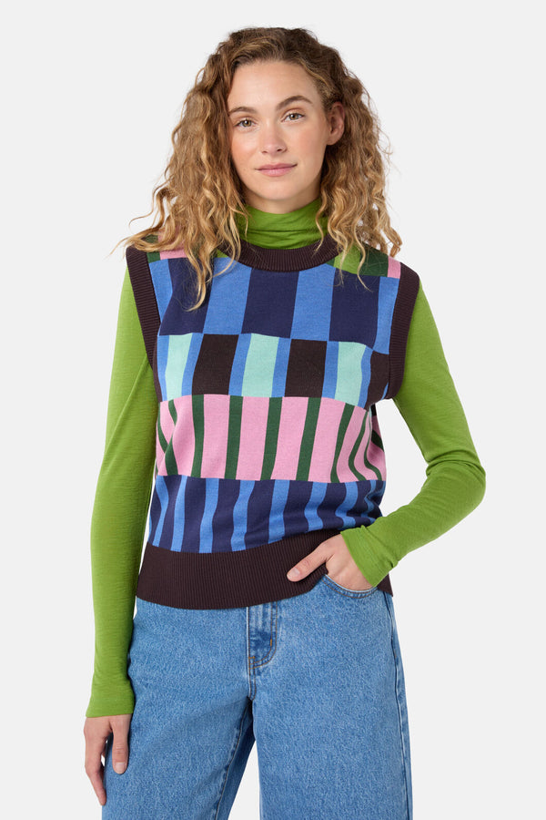 Gorman NZ - Warpweave Knit Vest - multi