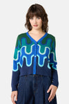 Gorman NZ - Squiggle Cardigan - stripe