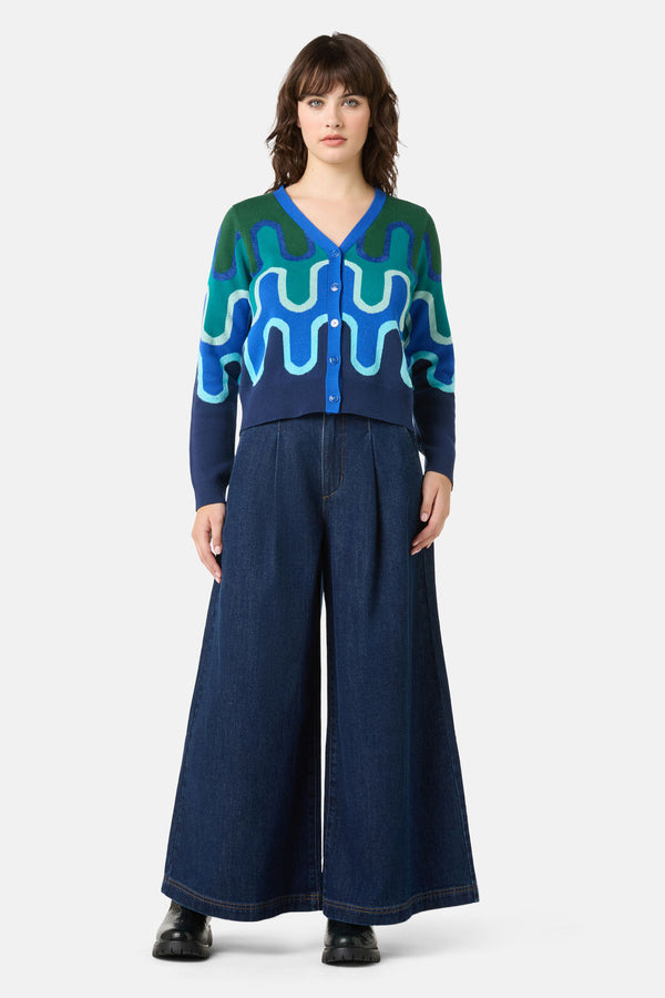 Gorman NZ - Squiggle Cardigan - stripe