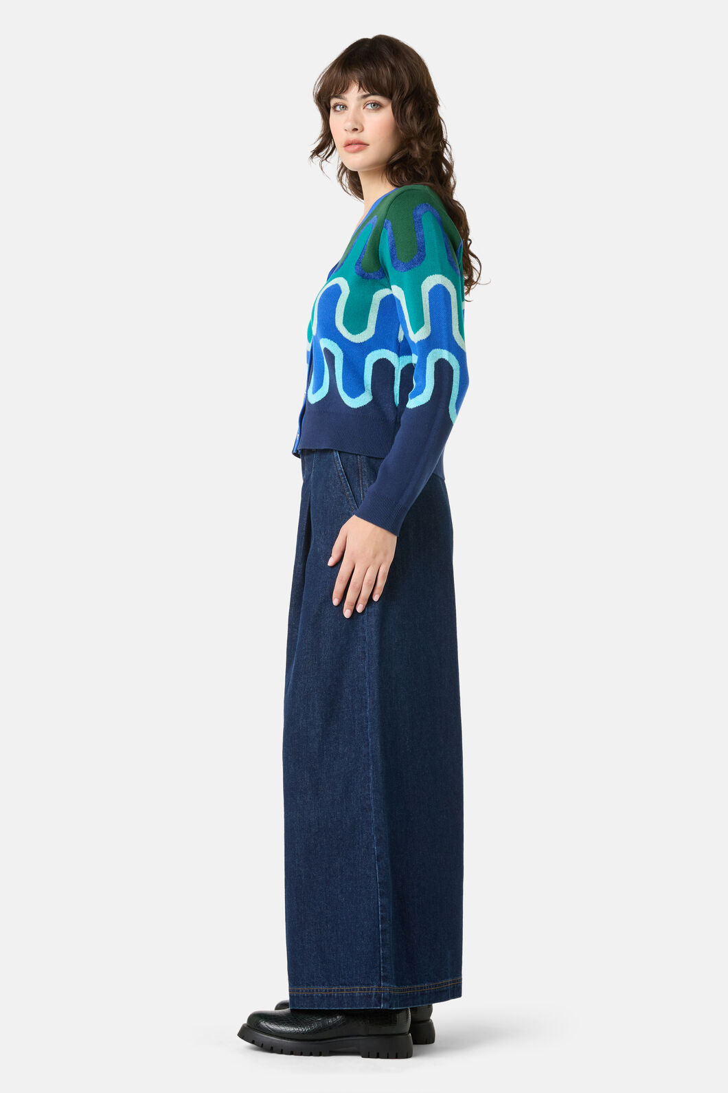 Gorman NZ - Squiggle Cardigan - stripe
