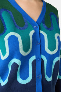 Gorman NZ - Squiggle Cardigan - stripe