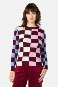 Gorman NZ - Check Merino Knit Top - check