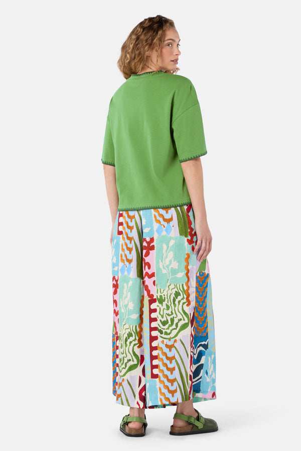 Gorman NZ - Border Embroidery Relaxed Tee - green