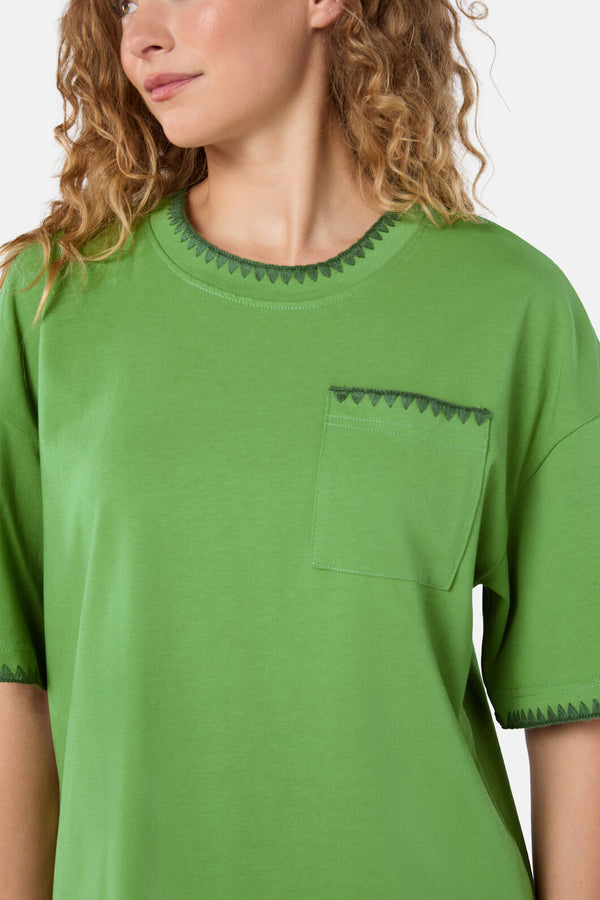 Gorman NZ - Border Embroidery Relaxed Tee - green