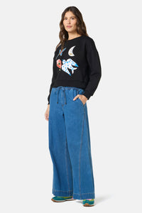 Gorman NZ - The Garden Embroidered Sweater - black