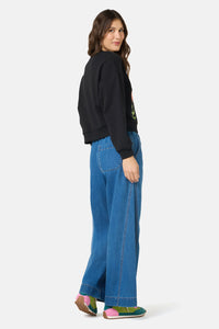 Gorman NZ - The Garden Embroidered Sweater - black