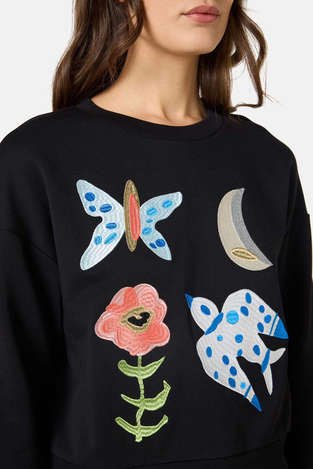 Gorman NZ - The Garden Embroidered Sweater - black