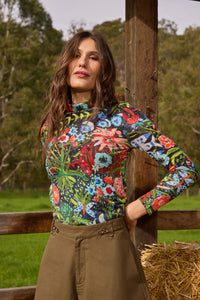 Gorman NZ - The Garden Merino Polo - print