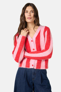 Gorman NZ - Stripe City Cardigan - red