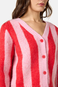 Gorman NZ - Stripe City Cardigan - red