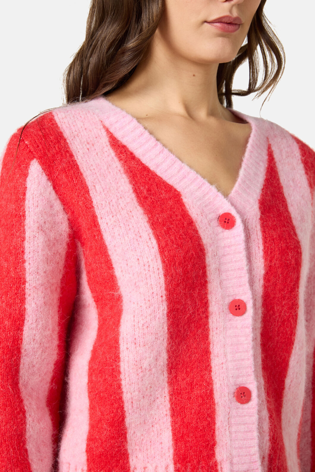 Gorman NZ - Stripe City Cardigan - red