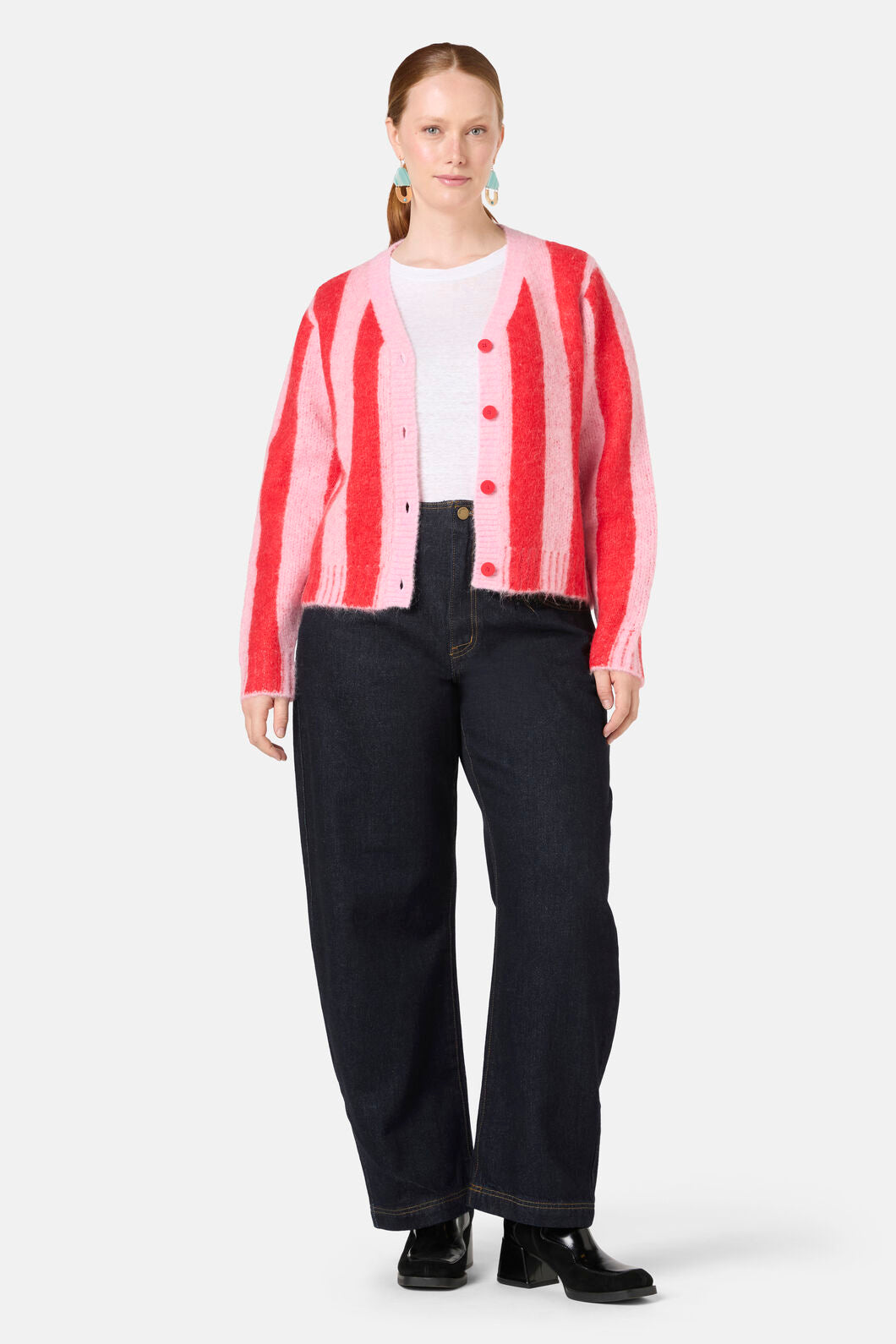 Gorman NZ - Stripe City Cardigan - red