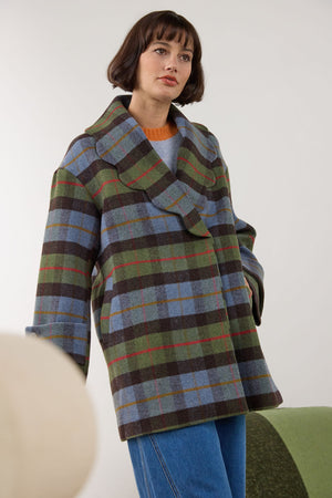 Gorman NZ - Farm To Table Check Coat - blue