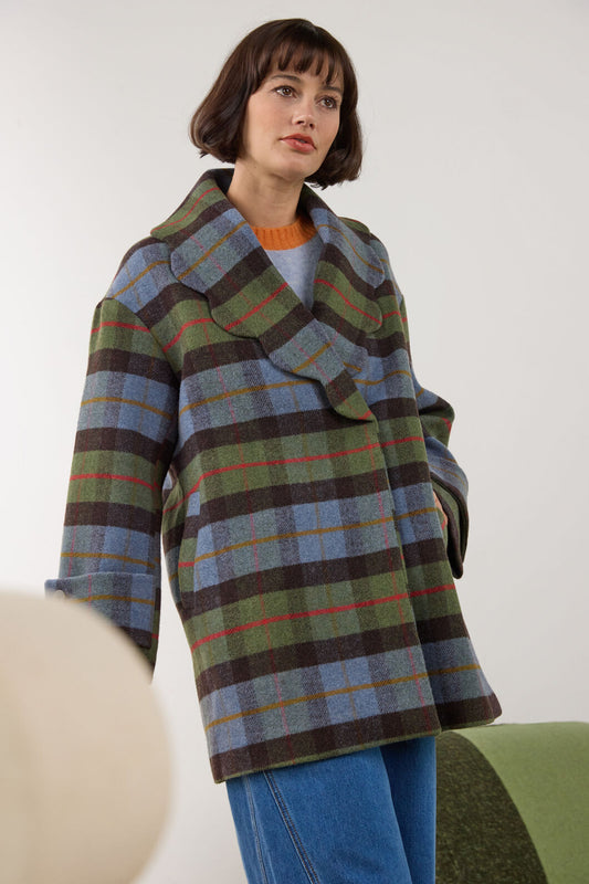 Gorman NZ - Farm To Table Check Coat - blue