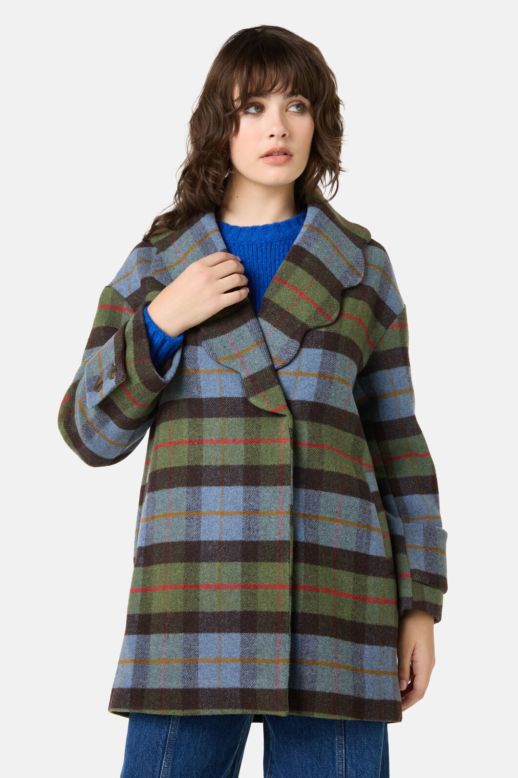 Gorman NZ - Farm To Table Check Coat - blue