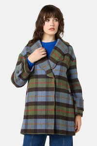Gorman NZ - Farm To Table Check Coat - blue