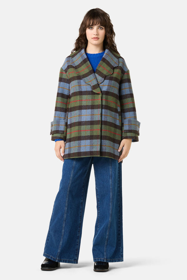 Gorman NZ - Farm To Table Check Coat - blue