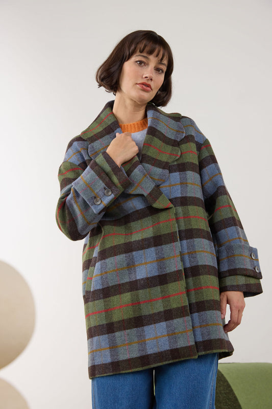 Gorman NZ - Farm To Table Check Coat - blue