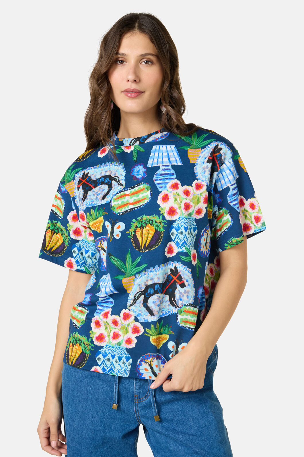 Gorman NZ - Garden Table Oversized Tee - print