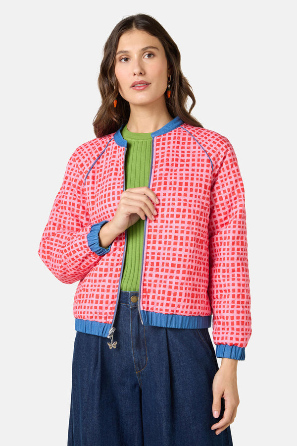 Gorman NZ - Garden Bed Denim Bomber Jacket - blue