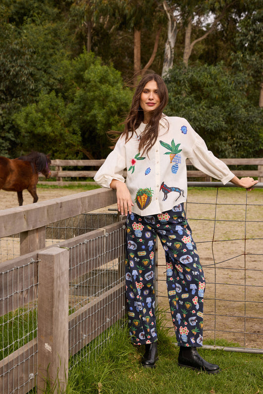 Gorman NZ - Garden Table Denim Jean - print