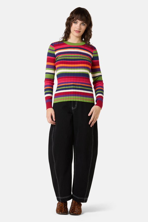 Gorman NZ - Stripe Tease Knit Top - stripe