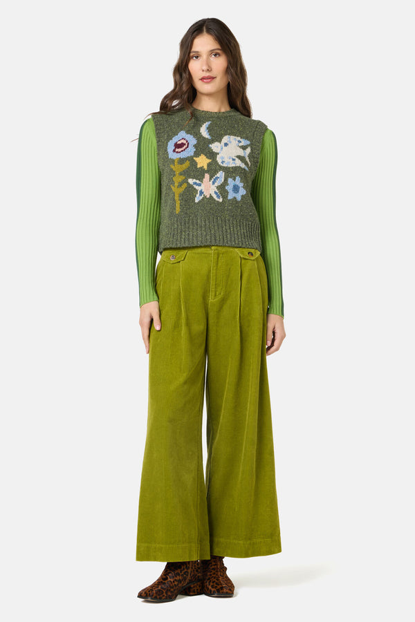 Gorman NZ - The Garden Wool Vest - green