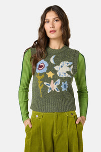 Gorman NZ - The Garden Wool Vest - green
