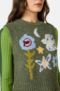 Gorman NZ - The Garden Wool Vest - green