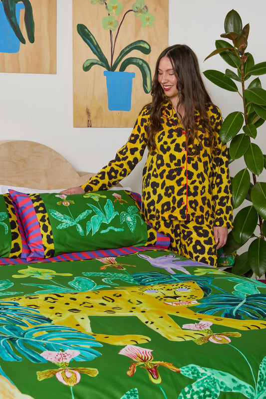 Gorman NZ - Leopard Long PJ Set - print