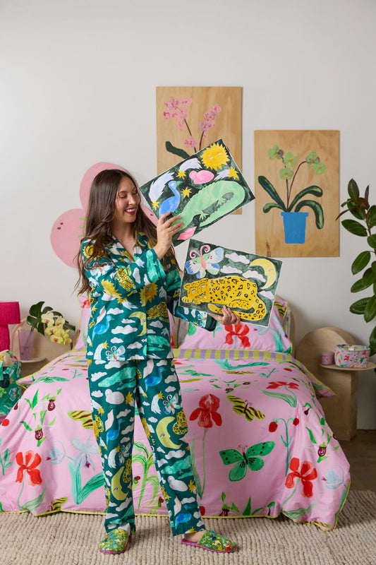 Gorman NZ - Night Zoo Long PJ Set - print