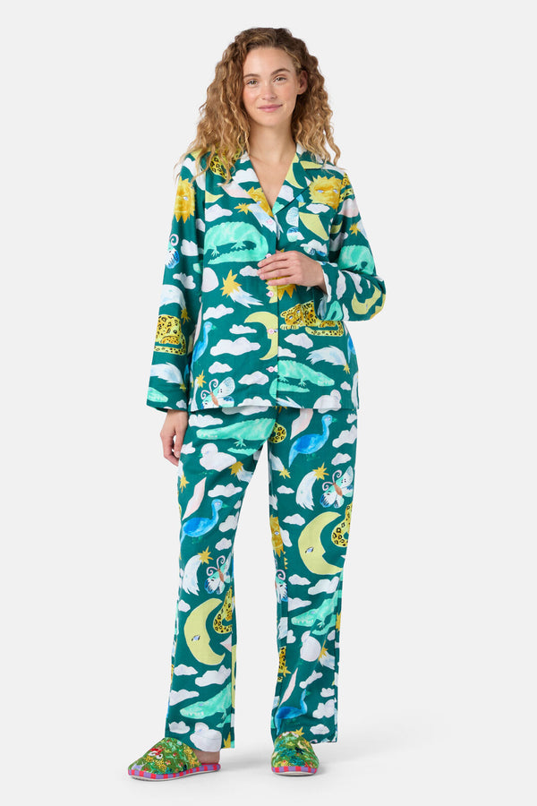 Gorman NZ - Night Zoo Long PJ Set - print