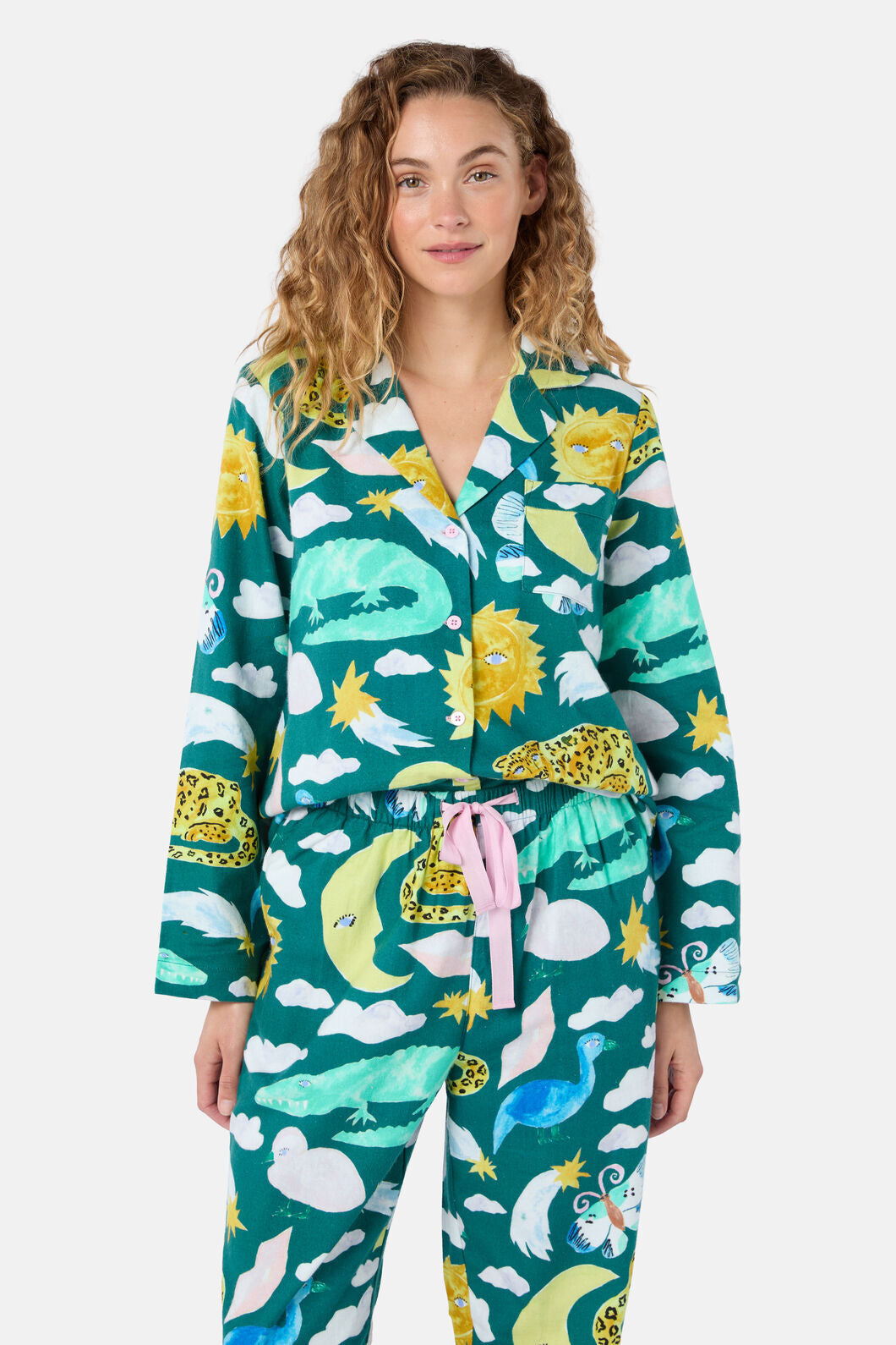 Gorman NZ - Night Zoo Long PJ Set - print