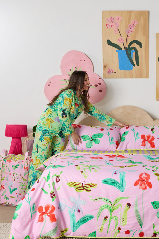 Gorman NZ - Orchid Safari Long PJ Set - print