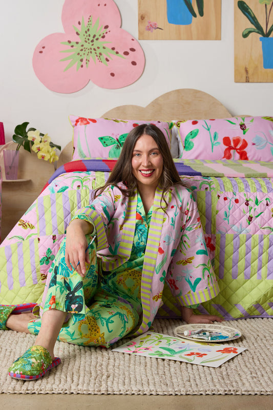 Gorman NZ - Orchid Safari Long PJ Set - print