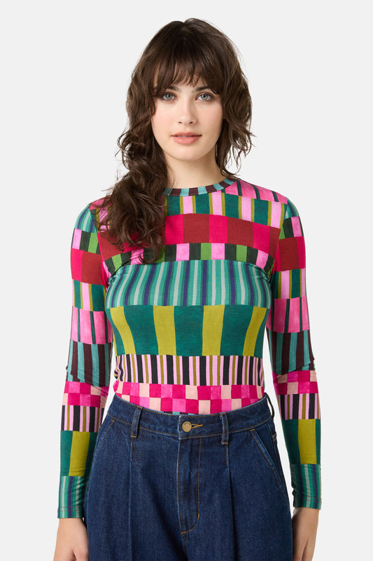 Gorman NZ - Warpweave Long Sleeve Tee - print