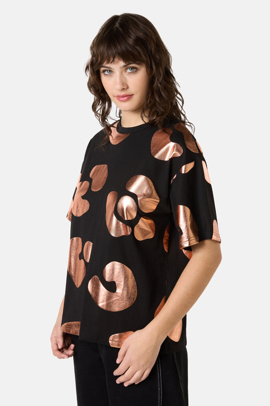 Gorman NZ - Leo Rising Foil Oversized Tee - print