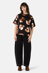 Gorman NZ - Leo Rising Foil Oversized Tee - print
