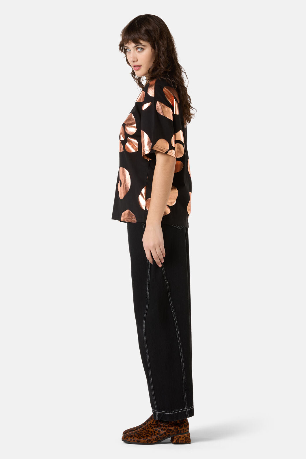 Gorman NZ - Leo Rising Foil Oversized Tee - print