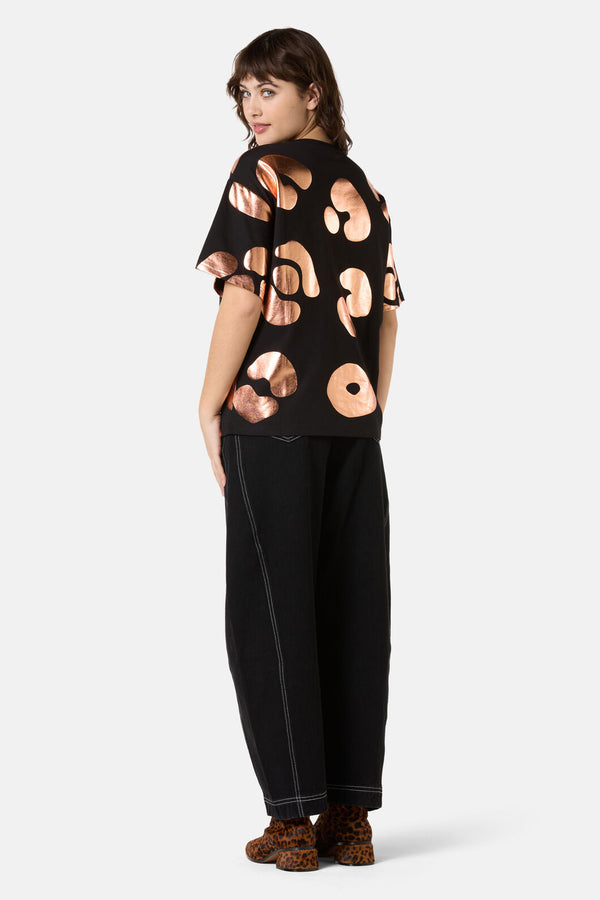 Gorman NZ - Leo Rising Foil Oversized Tee - print