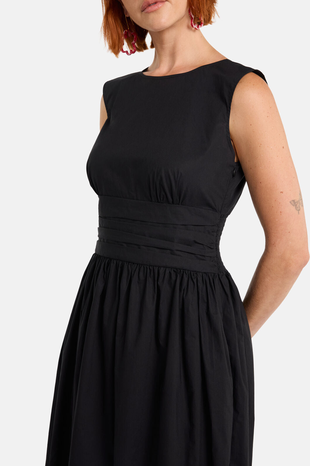 Gorman NZ - Felicia OrganicCottonMidiDress - black