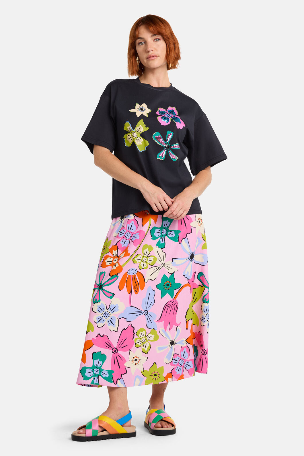 Gorman NZ - So Fetch Sequin Oversized Tee - black