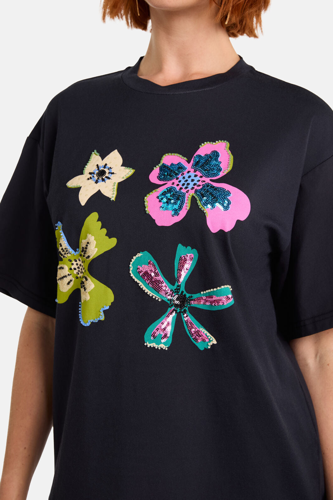 Gorman NZ - So Fetch Sequin Oversized Tee - black