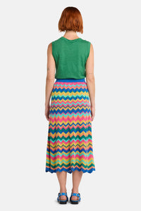 Gorman NZ - Tropic Zigzag Knit Skirt - multi