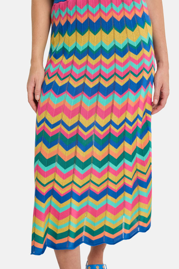 Gorman NZ - Tropic Zigzag Knit Skirt - multi