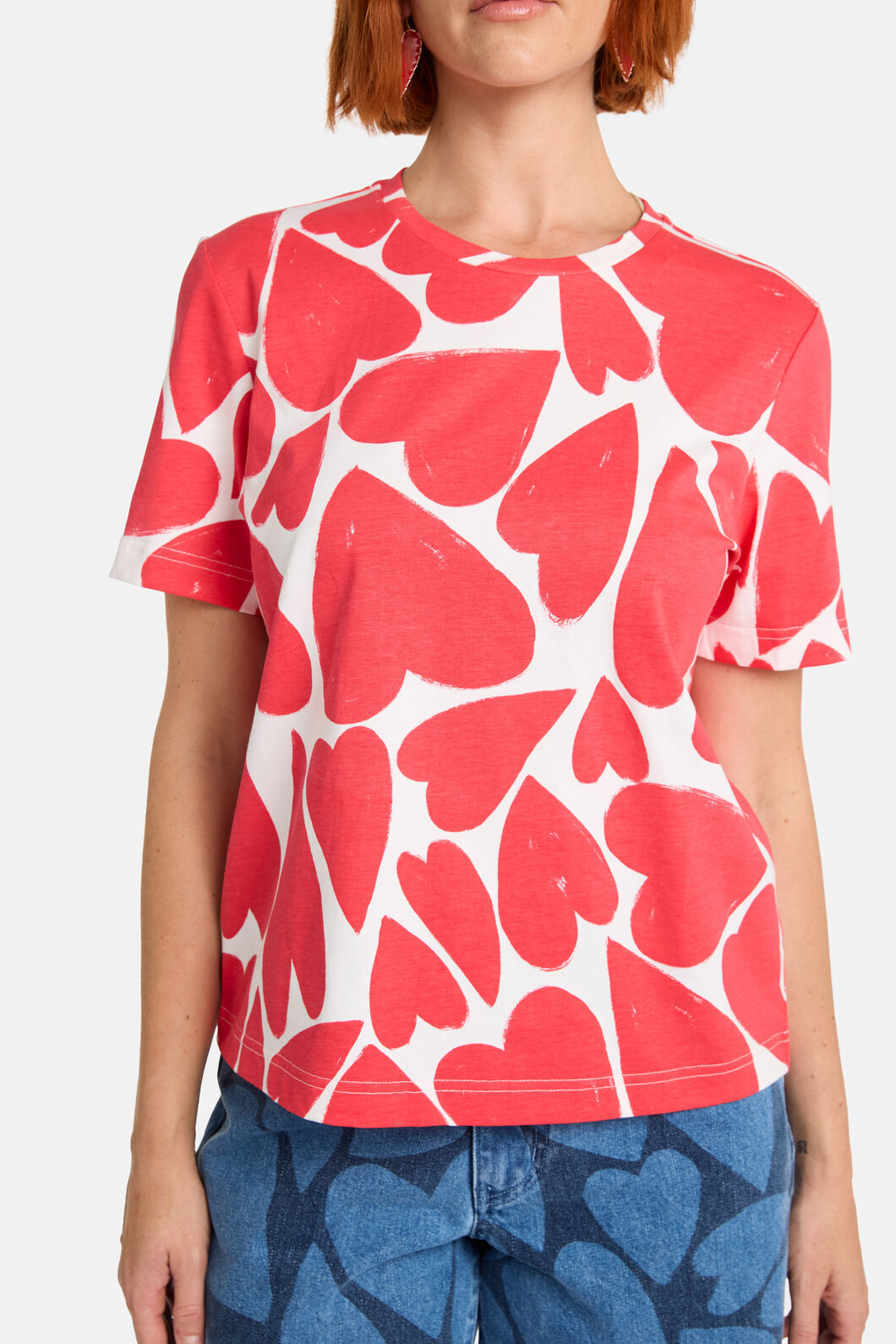 Gorman NZ - Heartbeat Print Classic Tee - red